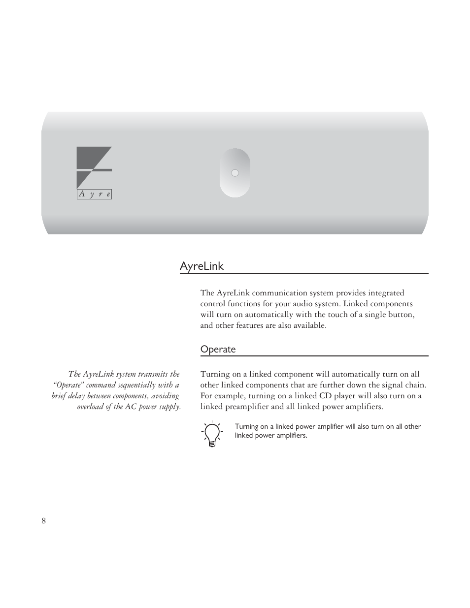 Ayrelink | AYRE MX-R User Manual | Page 8 / 24