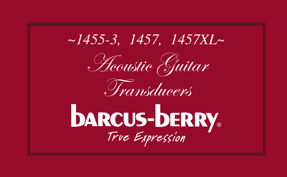 Barcus Berry 1457XL User Manual | 15 pages