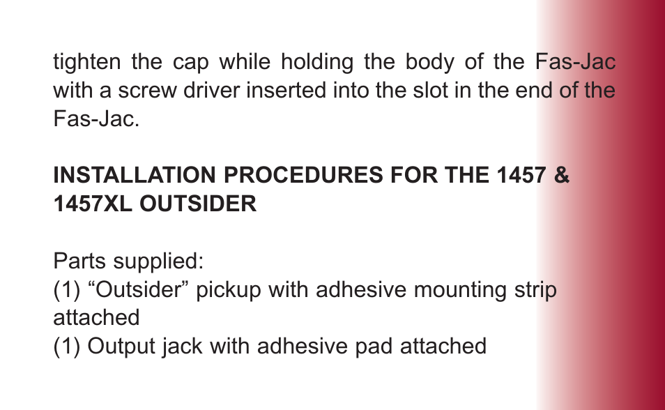 Barcus Berry 1457XL User Manual | Page 11 / 15