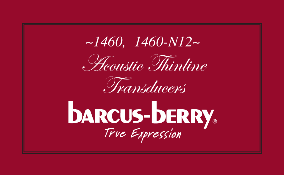 Barcus Berry 1460-N12 User Manual | 15 pages