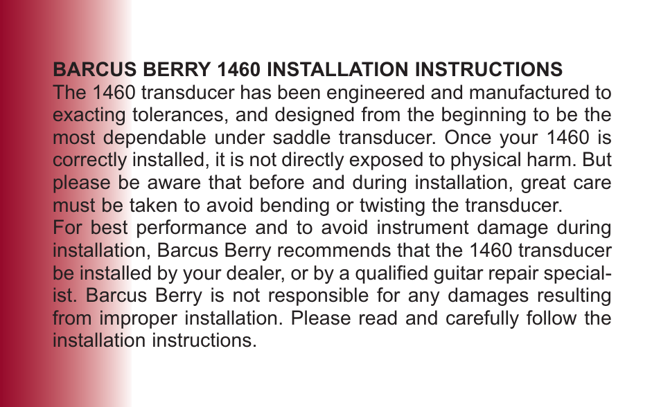 Barcus Berry 1460-N12 User Manual | Page 4 / 15