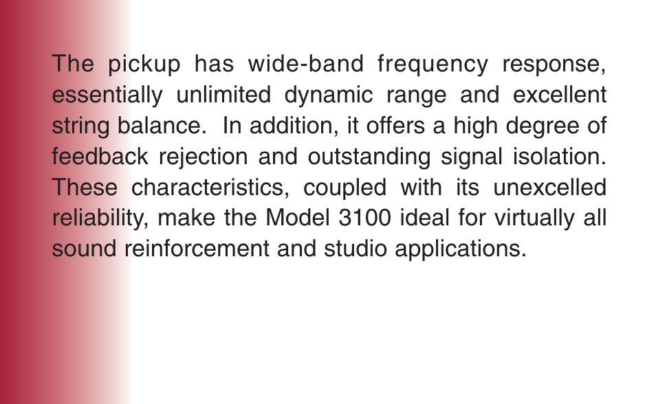 Barcus Berry 3100 User Manual | Page 4 / 11