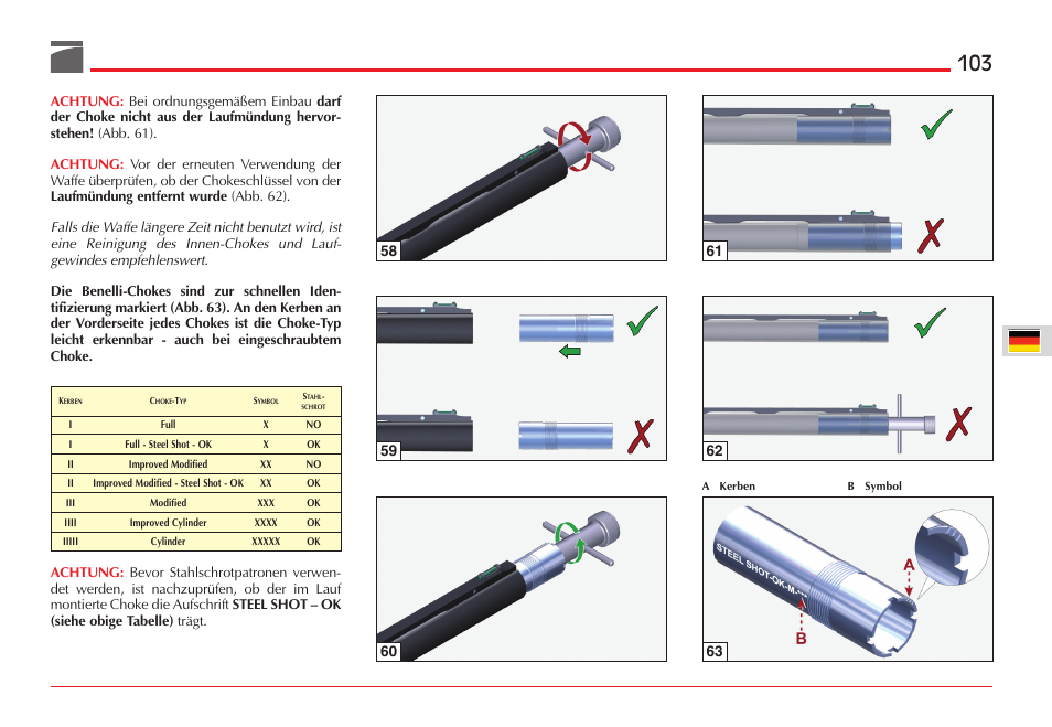 Benelli ETHOS Shotgun User Manual | Page 104 / 226