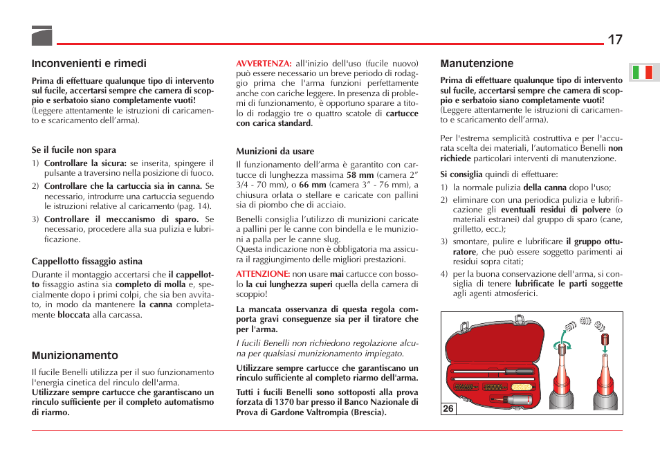 Benelli ETHOS Shotgun User Manual | Page 18 / 226