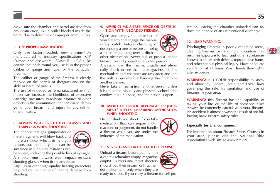 Benelli ETHOS Shotgun User Manual | Page 36 / 226