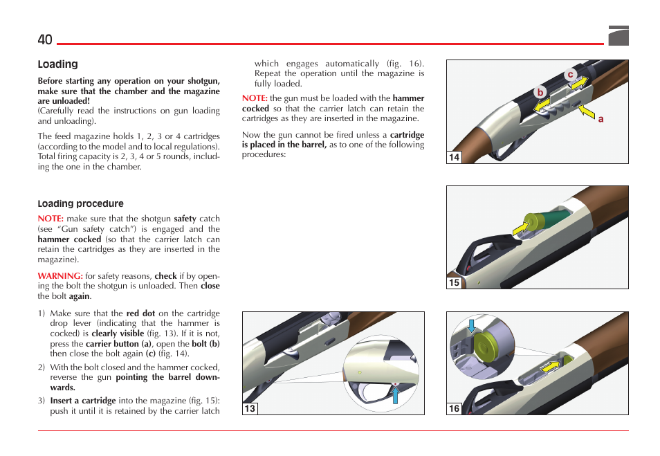 Benelli ETHOS Shotgun User Manual | Page 41 / 226