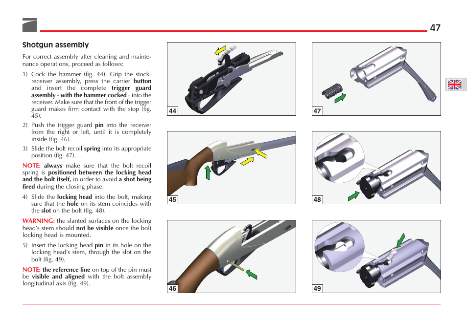 Benelli ETHOS Shotgun User Manual | Page 48 / 226