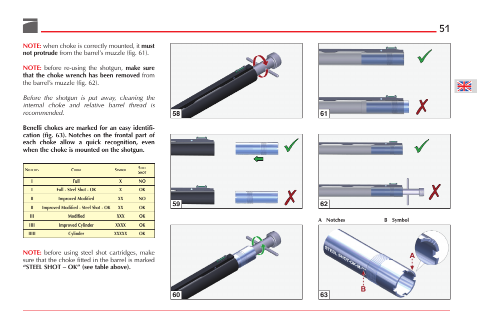 Benelli ETHOS Shotgun User Manual | Page 52 / 226