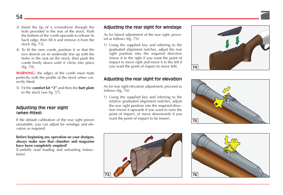 Benelli ETHOS Shotgun User Manual | Page 55 / 226