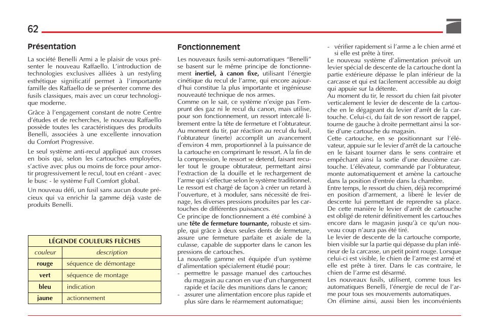 Benelli ETHOS Shotgun User Manual | Page 63 / 226