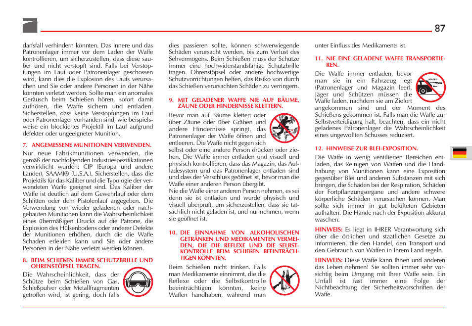 Benelli ETHOS Shotgun User Manual | Page 88 / 226