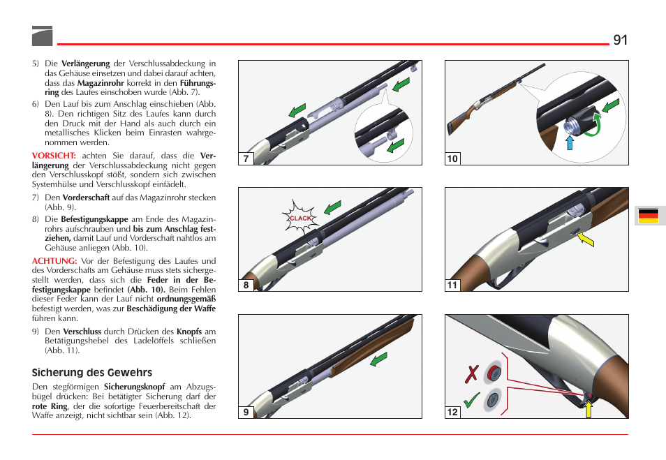 Benelli ETHOS Shotgun User Manual | Page 92 / 226