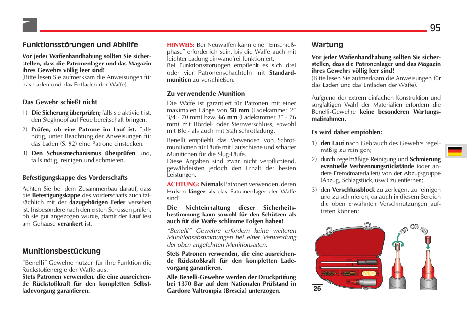 Benelli ETHOS Shotgun User Manual | Page 96 / 226