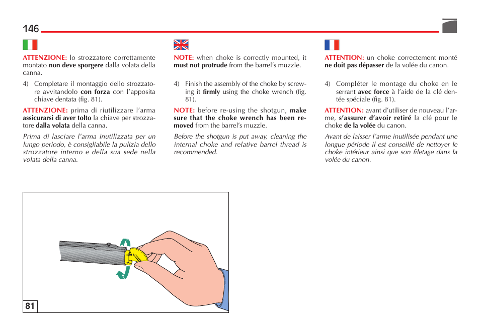Benelli Performance Shop M2 3-Gun Edition User Manual | Page 147 / 170