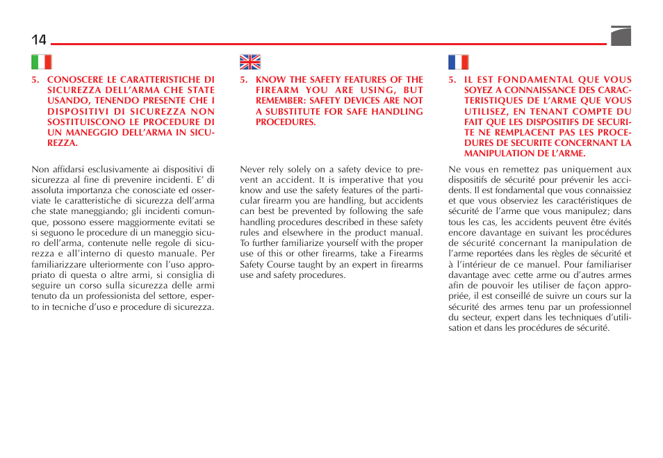 Benelli Performance Shop M2 3-Gun Edition User Manual | Page 15 / 170