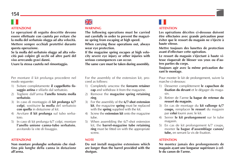 Benelli Performance Shop M2 3-Gun Edition User Manual | Page 155 / 170