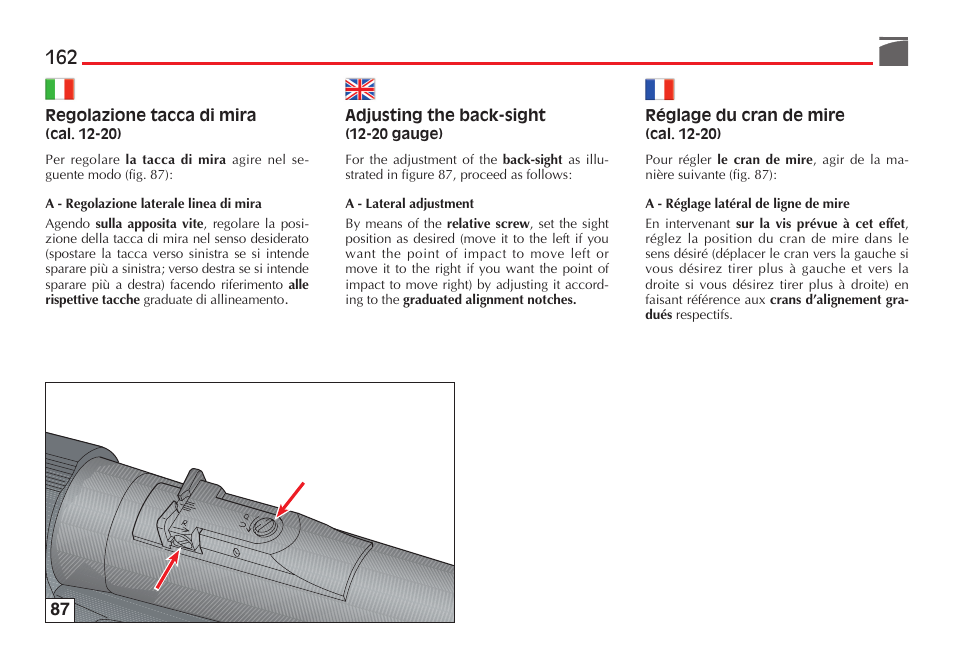 Benelli Performance Shop M2 3-Gun Edition User Manual | Page 163 / 170