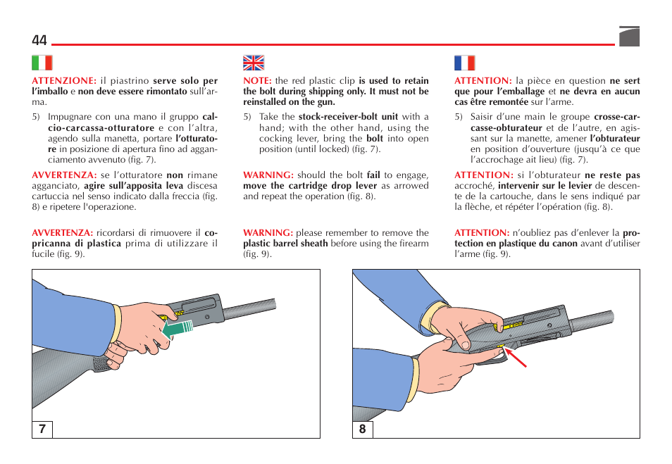 Benelli Performance Shop M2 3-Gun Edition User Manual | Page 45 / 170