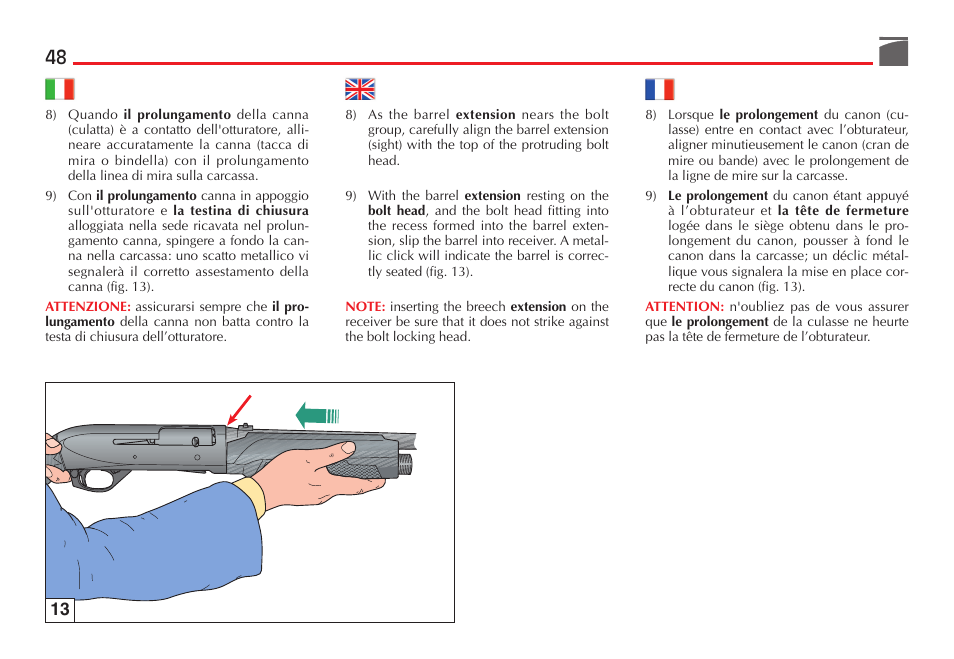 Benelli Performance Shop M2 3-Gun Edition User Manual | Page 49 / 170