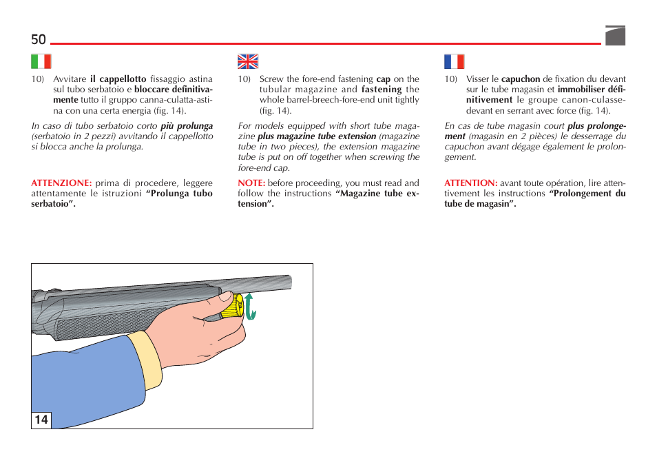 Benelli Performance Shop M2 3-Gun Edition User Manual | Page 51 / 170