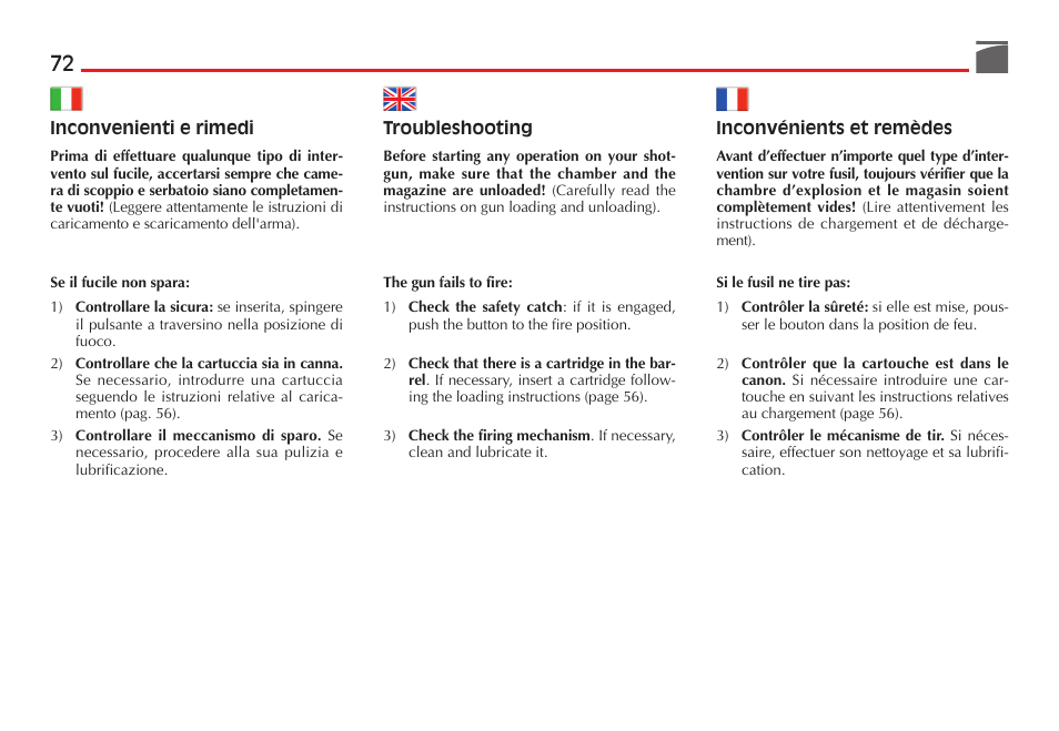 Benelli Performance Shop M2 3-Gun Edition User Manual | Page 73 / 170