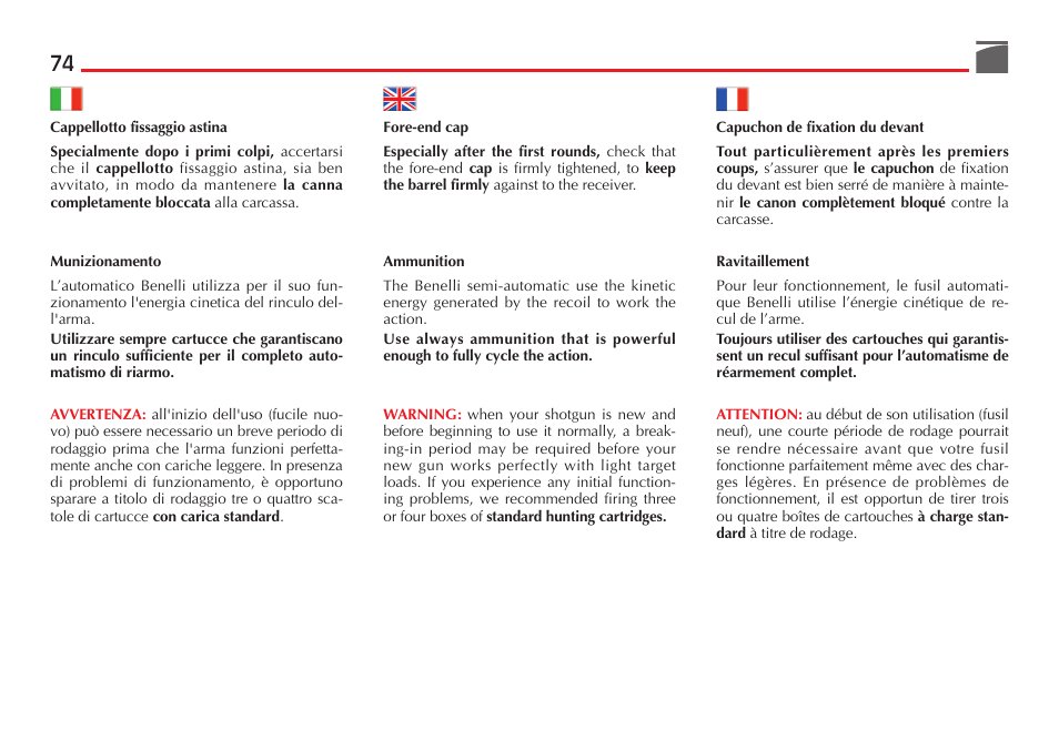 Benelli Performance Shop M2 3-Gun Edition User Manual | Page 75 / 170