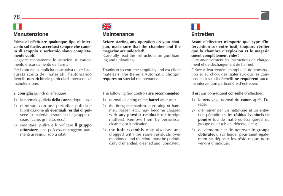 Benelli Performance Shop M2 3-Gun Edition User Manual | Page 79 / 170