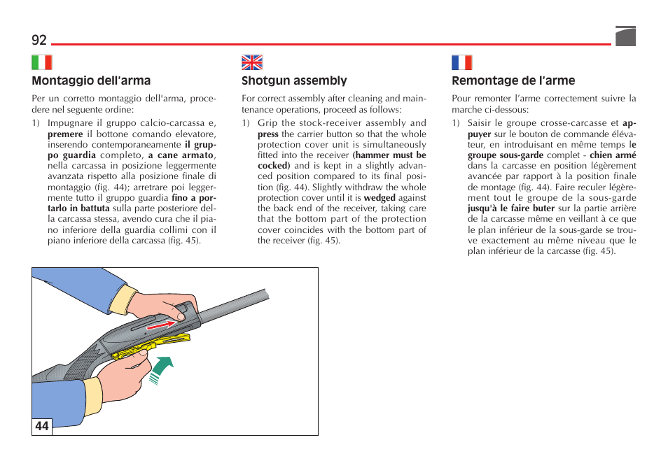 Benelli Performance Shop M2 3-Gun Edition User Manual | Page 93 / 170