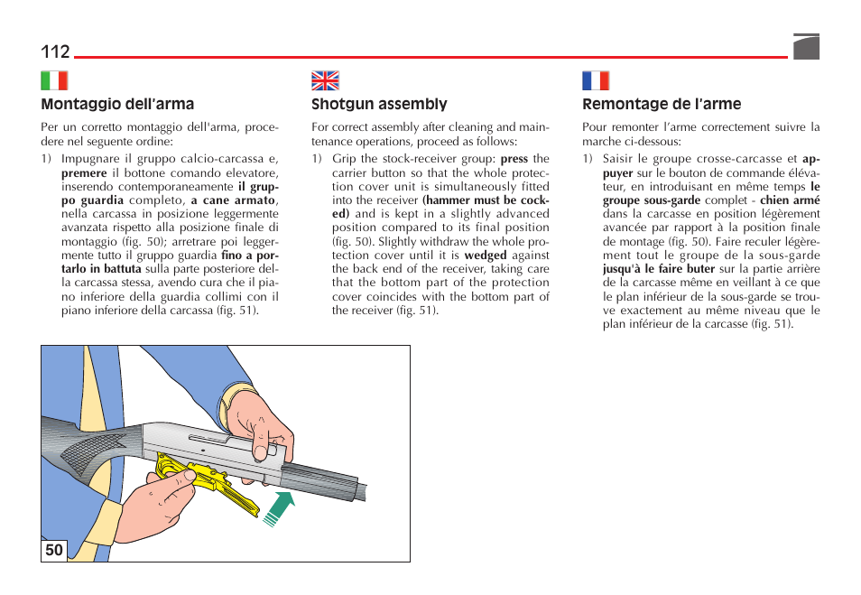 Benelli M3 Convertible Semi-Auto Pump Shotgun User Manual | Page 113 / 182