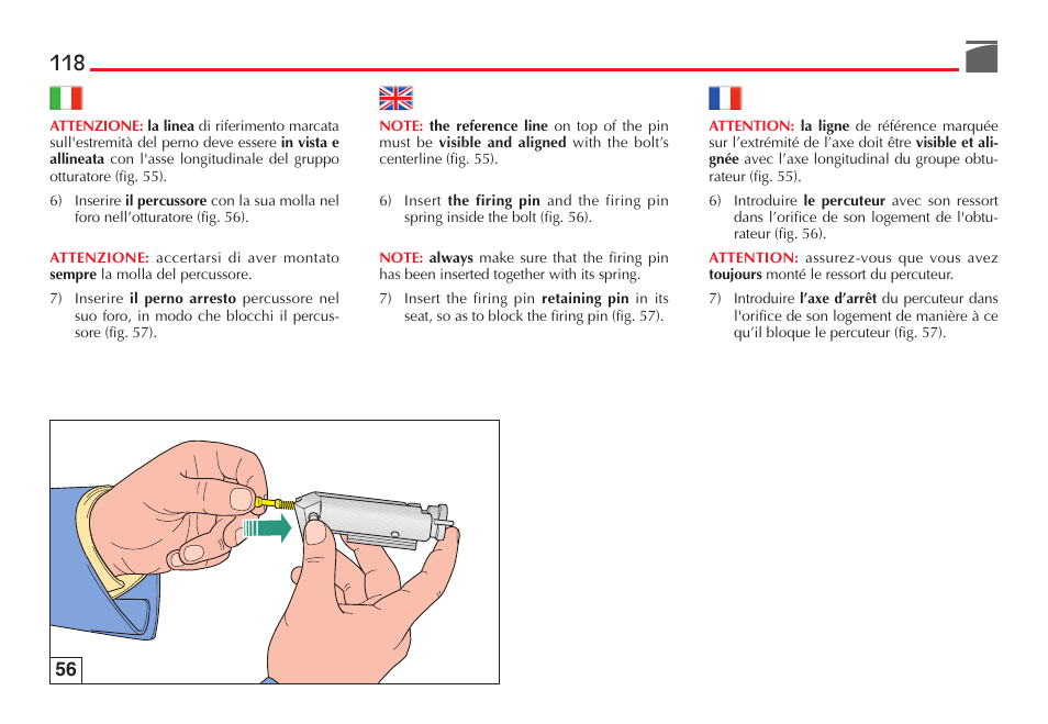 Benelli M3 Convertible Semi-Auto Pump Shotgun User Manual | Page 119 / 182