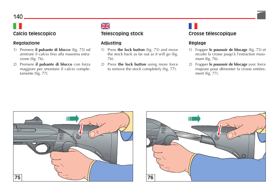 Benelli M3 Convertible Semi-Auto Pump Shotgun User Manual | Page 141 / 182