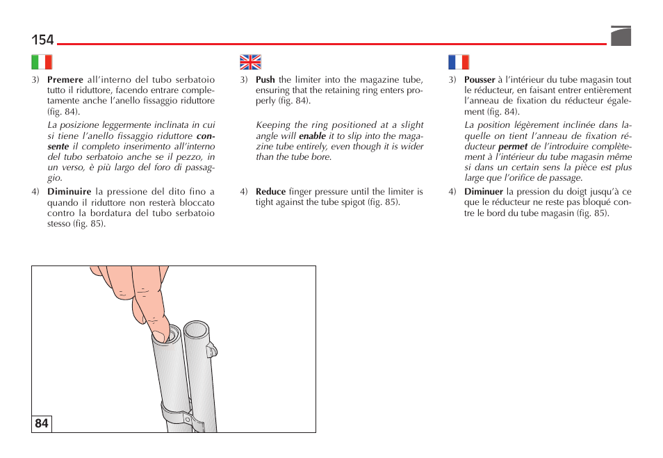 Benelli M3 Convertible Semi-Auto Pump Shotgun User Manual | Page 155 / 182