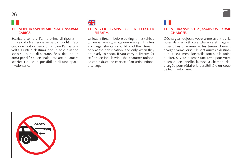 Benelli M3 Convertible Semi-Auto Pump Shotgun User Manual | Page 27 / 182