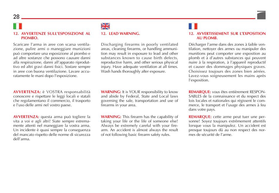 Benelli M3 Convertible Semi-Auto Pump Shotgun User Manual | Page 29 / 182