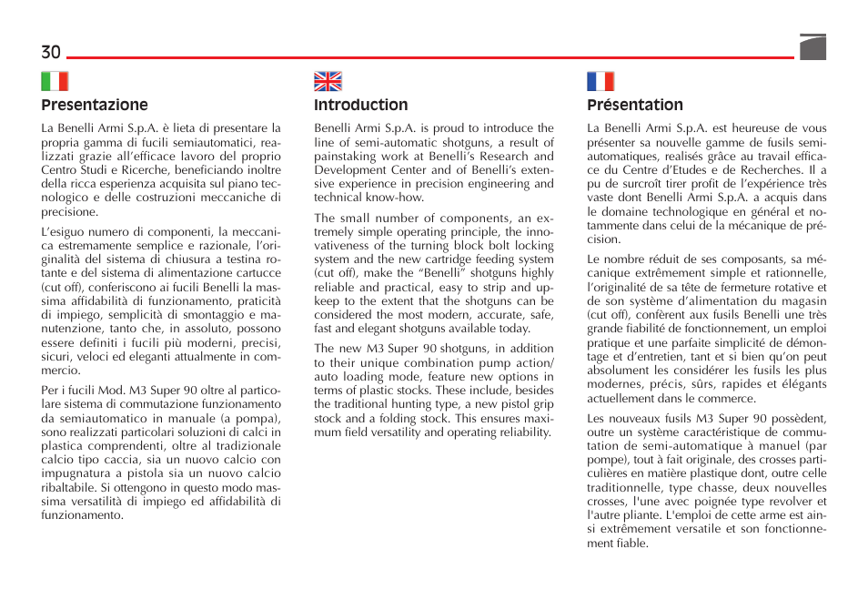 Benelli M3 Convertible Semi-Auto Pump Shotgun User Manual | Page 31 / 182