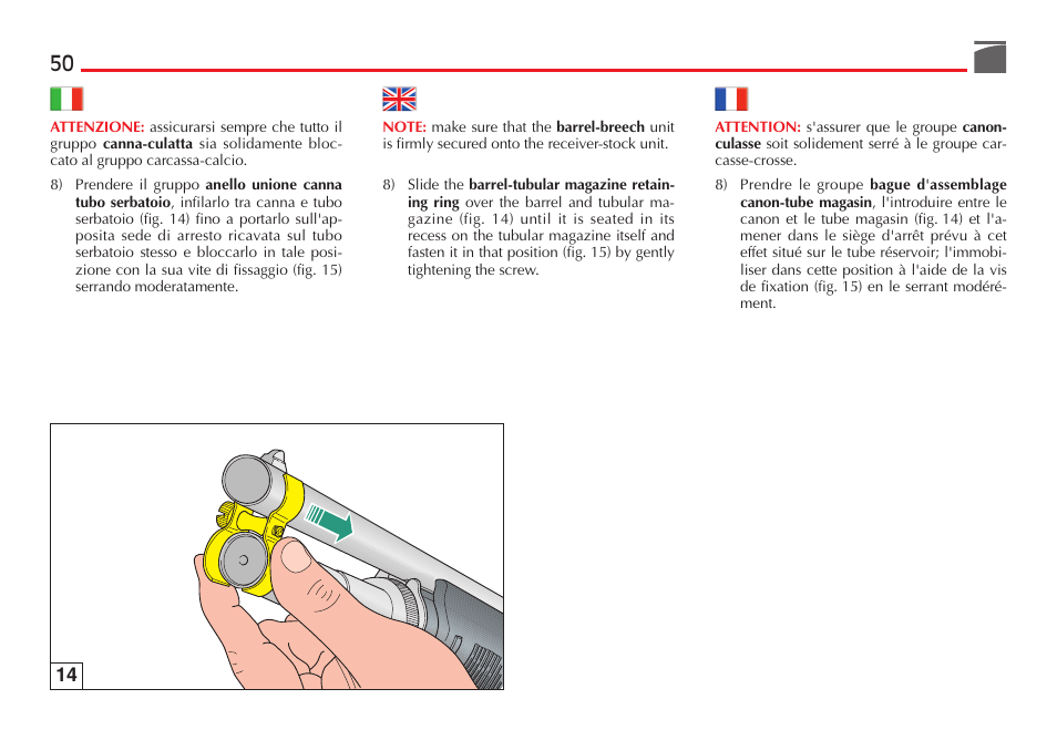 Benelli M3 Convertible Semi-Auto Pump Shotgun User Manual | Page 51 / 182