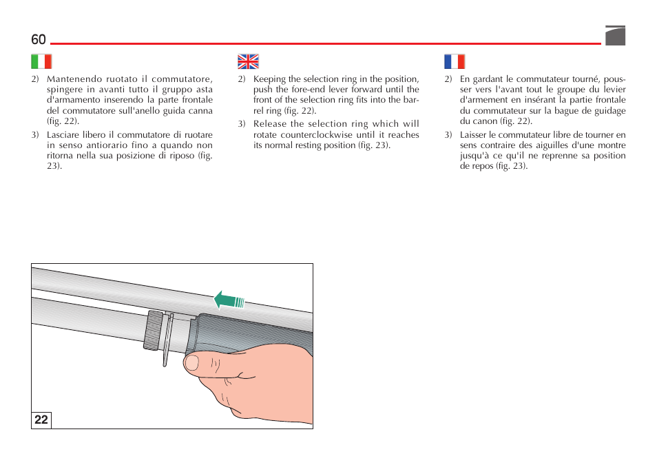 Benelli M3 Convertible Semi-Auto Pump Shotgun User Manual | Page 61 / 182