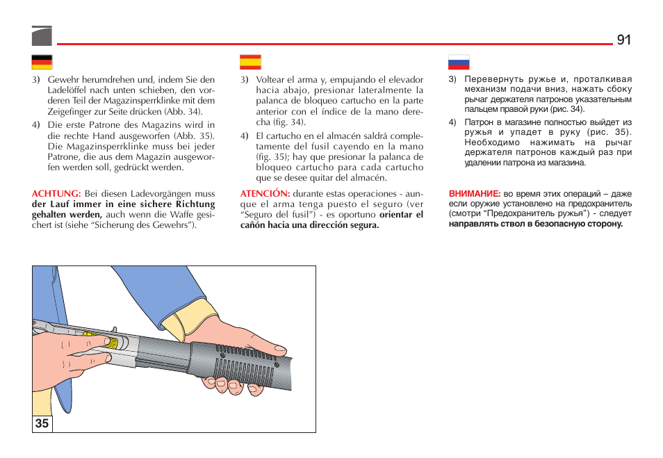 Benelli M3 Convertible Semi-Auto Pump Shotgun User Manual | Page 92 / 182