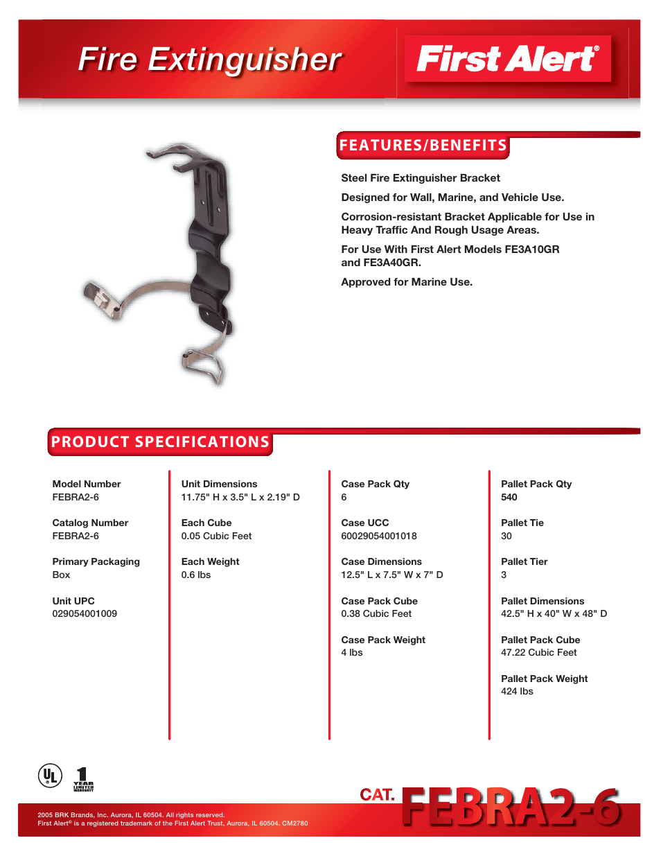 BRK electronic FEBRA2-6 User Manual | 1 page