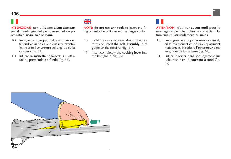 Benelli M4 Tactical Shotgun User Manual | Page 107 / 138