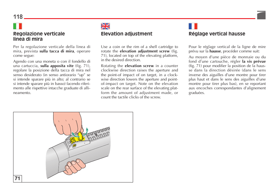 Benelli M4 Tactical Shotgun User Manual | Page 119 / 138