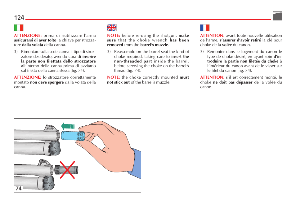 Benelli M4 Tactical Shotgun User Manual | Page 125 / 138