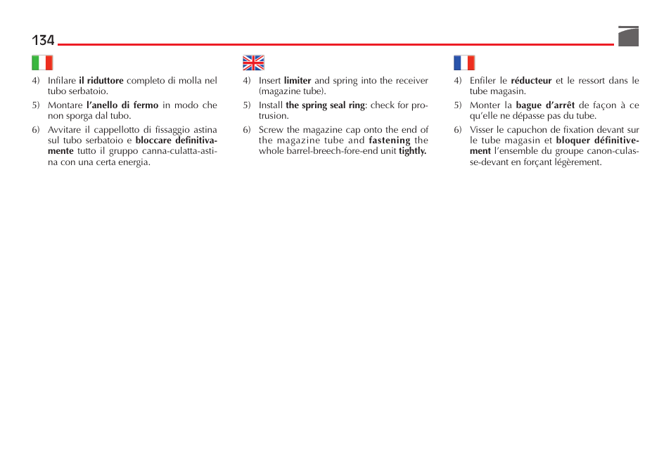 Benelli M4 Tactical Shotgun User Manual | Page 135 / 138