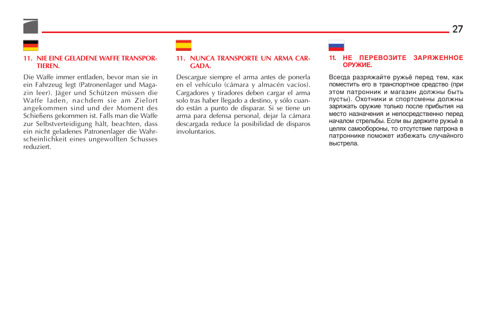 Benelli M4 Tactical Shotgun User Manual | Page 28 / 138