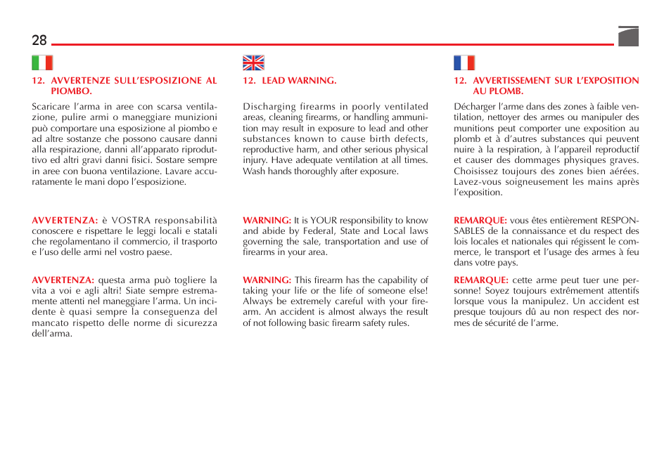 Benelli M4 Tactical Shotgun User Manual | Page 29 / 138