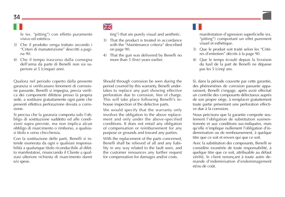 Benelli M4 Tactical Shotgun User Manual | Page 35 / 138