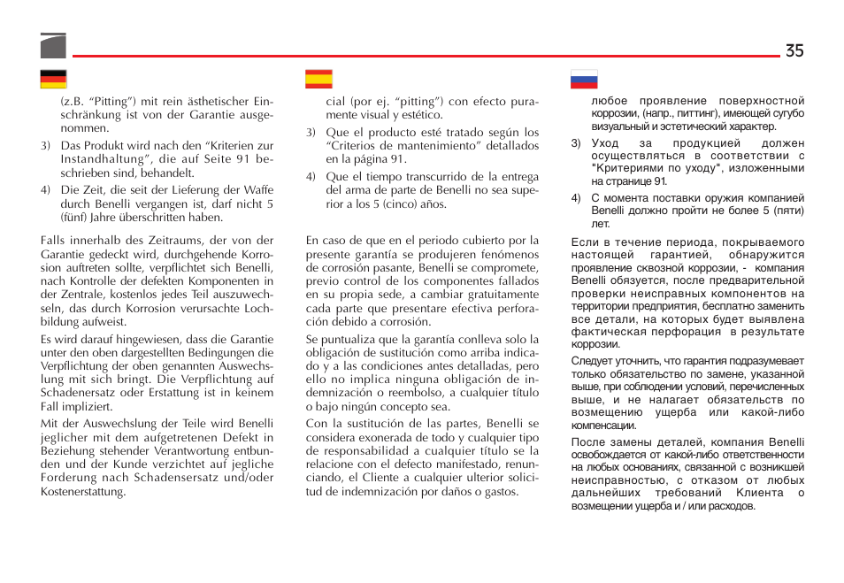 Benelli M4 Tactical Shotgun User Manual | Page 36 / 138