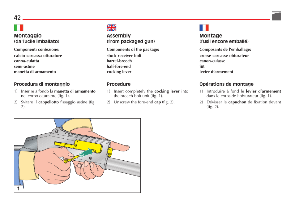 Benelli M4 Tactical Shotgun User Manual | Page 43 / 138