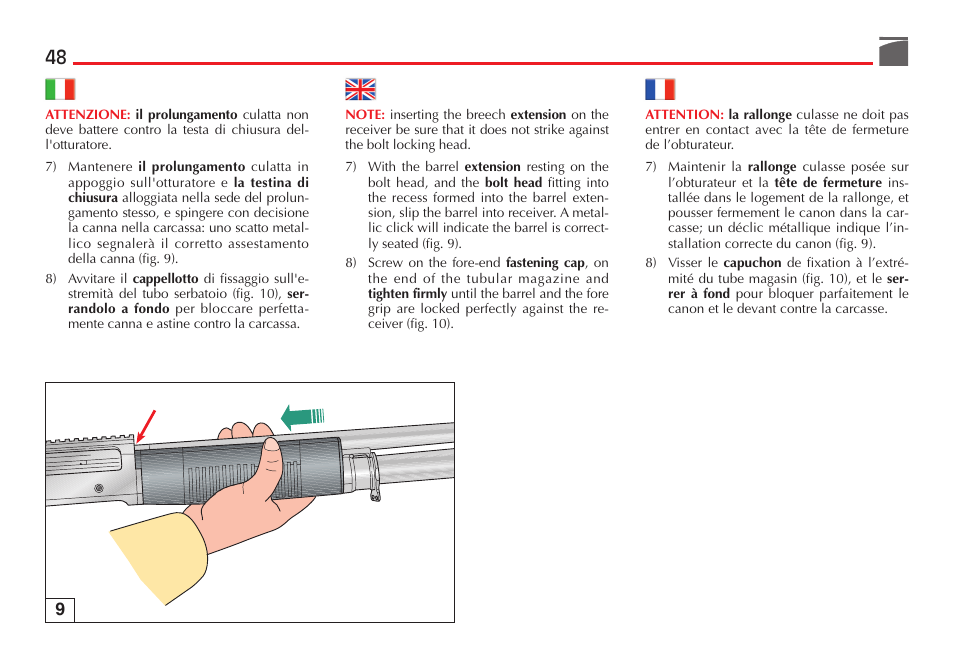 Benelli M4 Tactical Shotgun User Manual | Page 49 / 138