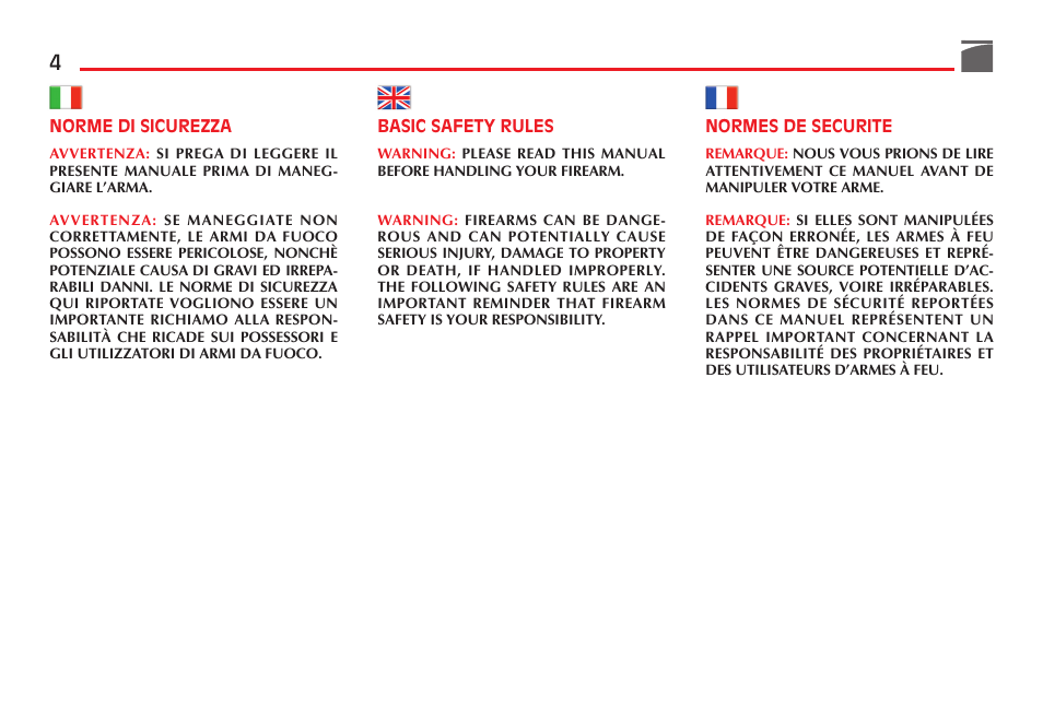 Benelli M4 Tactical Shotgun User Manual | Page 5 / 138